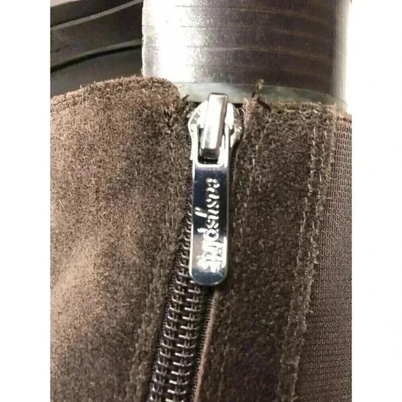 Easy Spirit Womens 8.5M Brown Suede Leather Bootie Zip Side Emblem - Picture 6 of 7